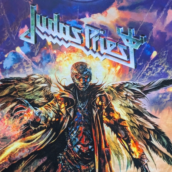Judas Priest Sublimented Graphic Artwork on Front/Back Redeemer Of Souls XL - Picture 2 of 6